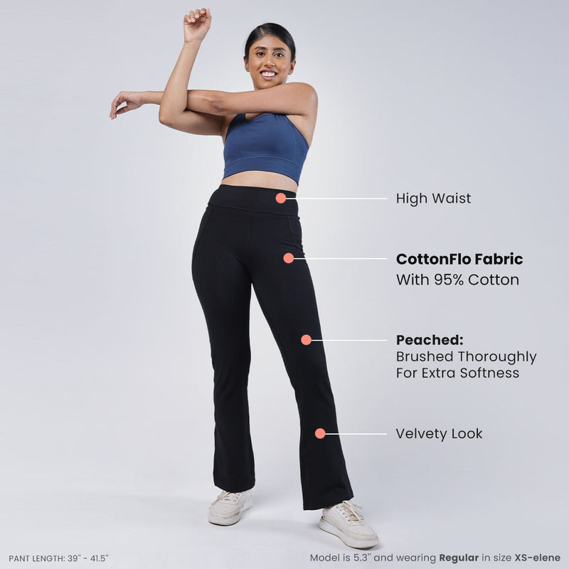 Groove-In Cotton Flare Pants - Tall