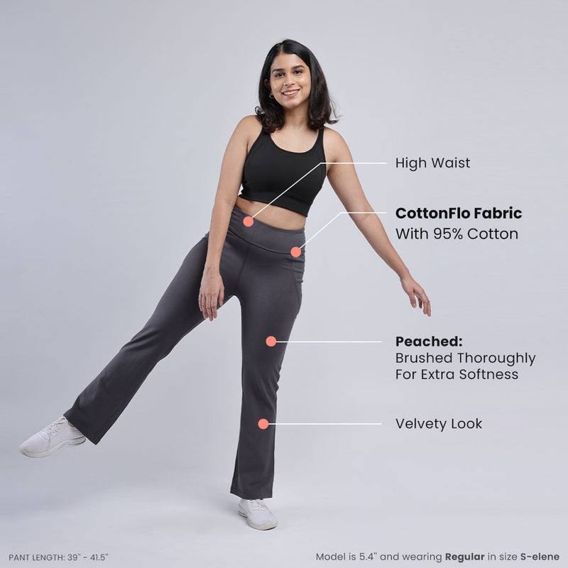 Groove-In Cotton Flare Pants - Tall