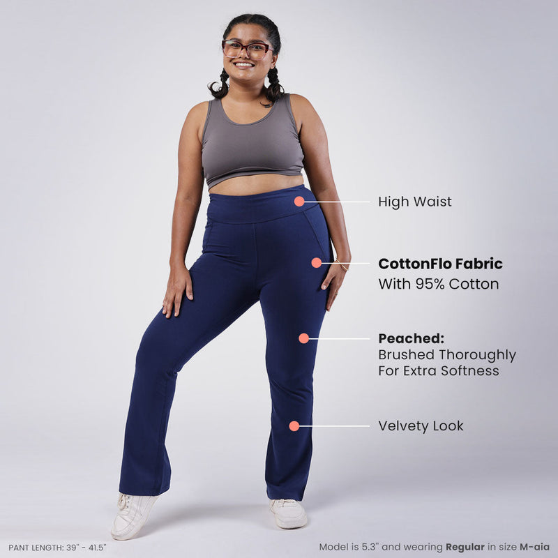 Groove-In Cotton Flare Pants - Tall