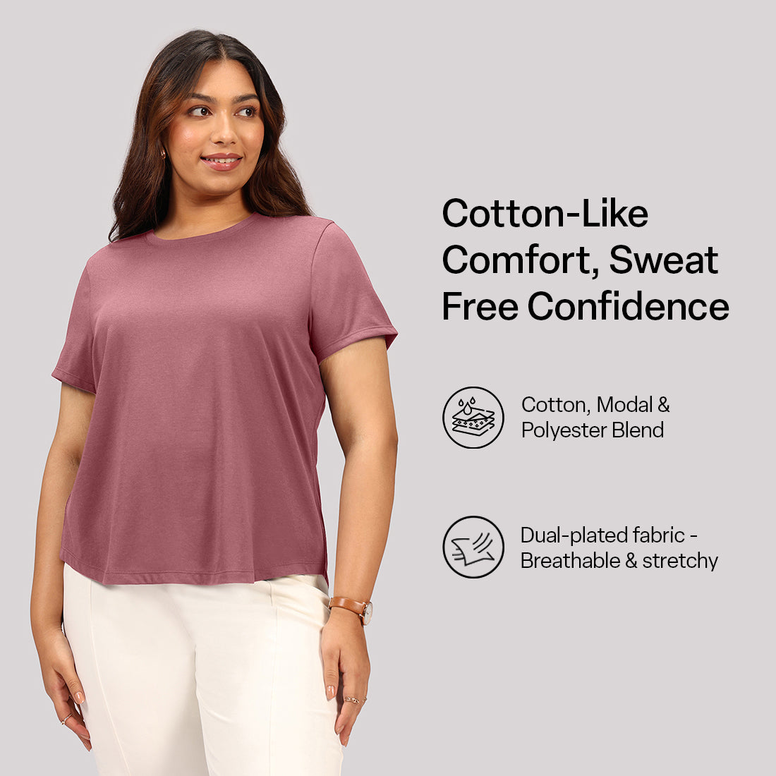 Cotton Pro Curved Hem Tee