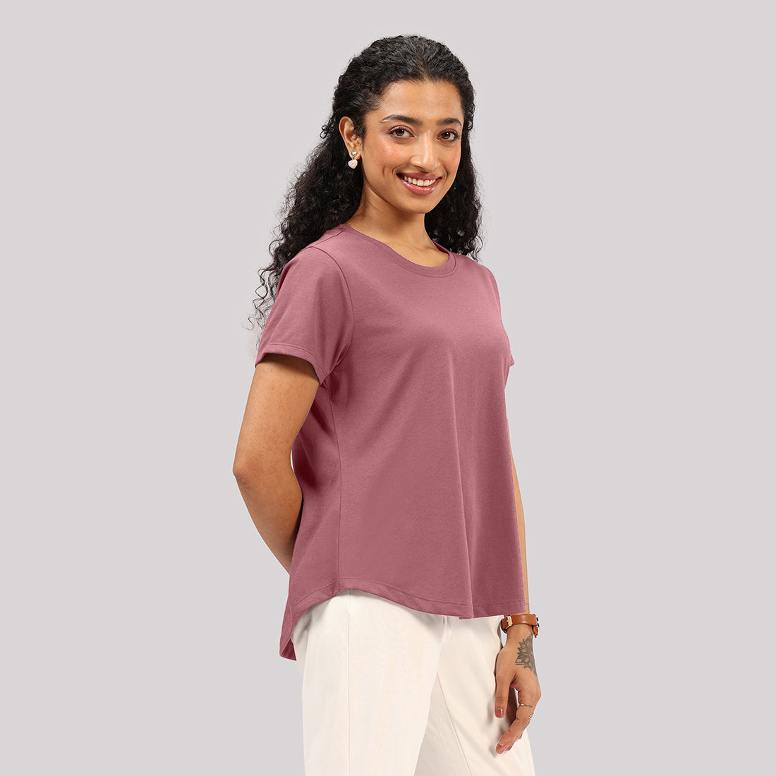 Cotton Pro Curved Hem Tee
