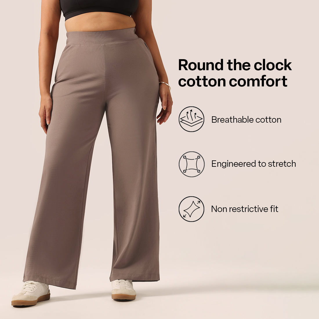 AM:PM Cotton Wide Legged Pants Tall