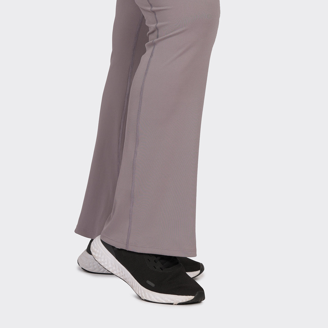 Overlap Ribbed Flare Pants