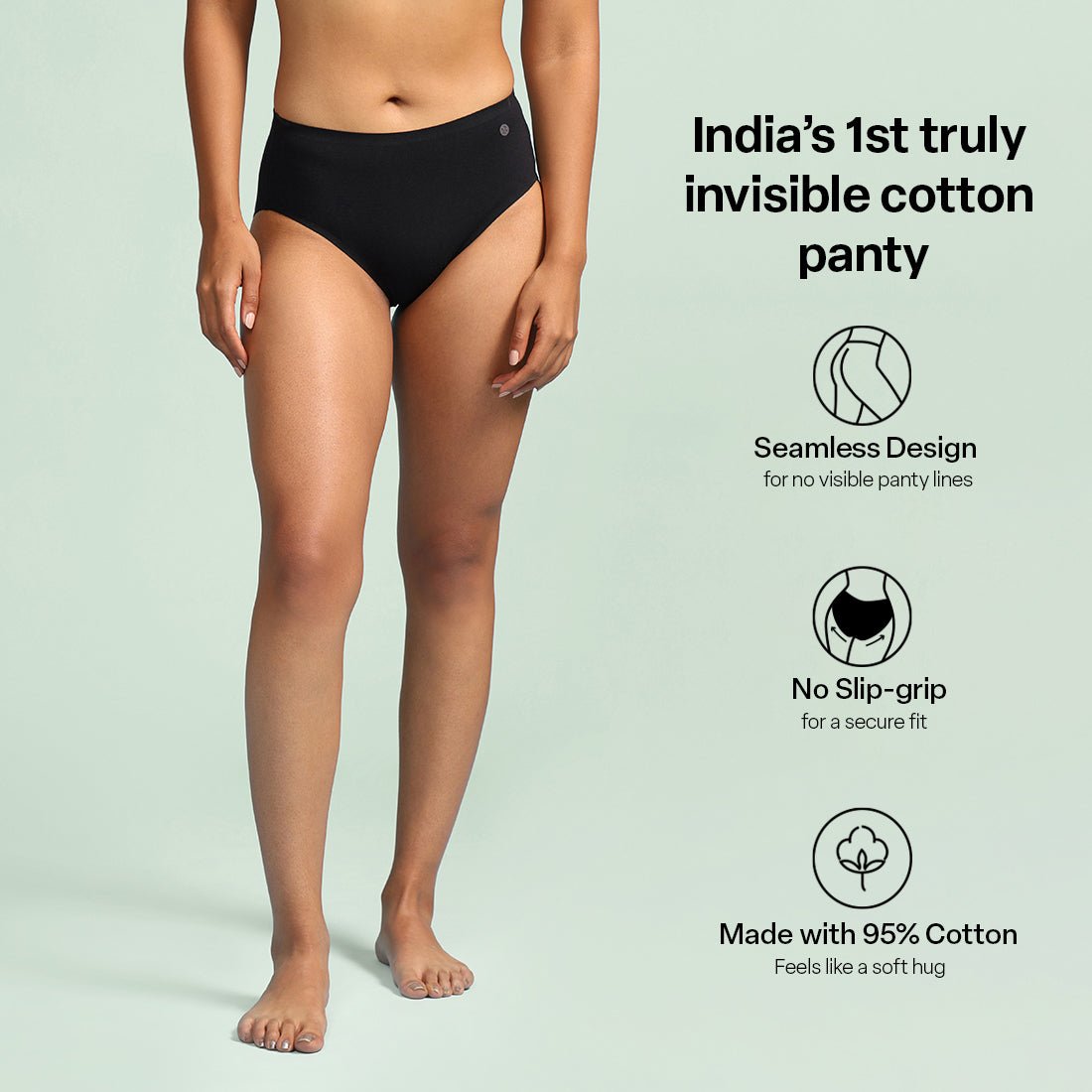 FreeDame Seamless Cotton Panty (Pack of 2) - BlissClub