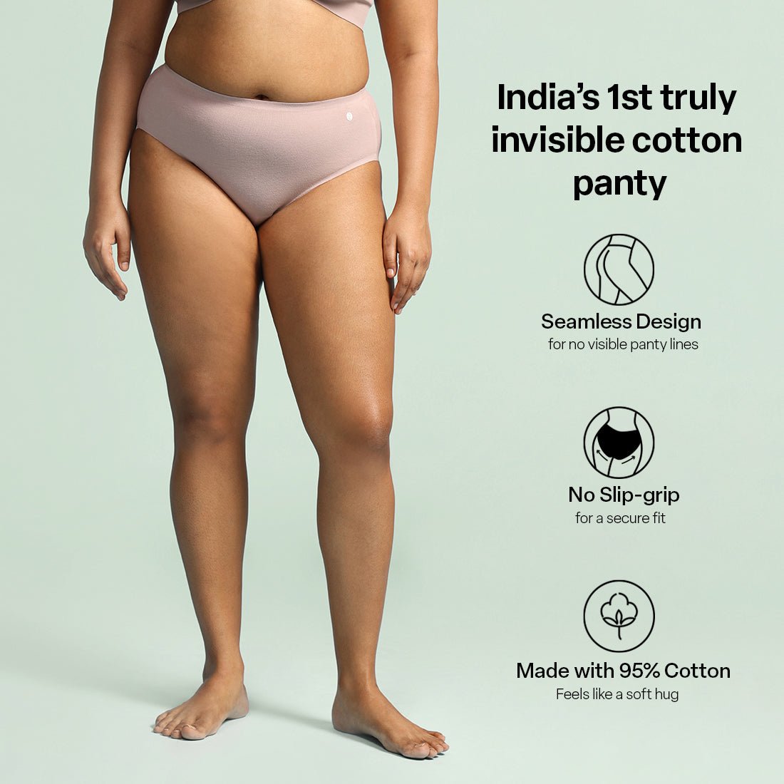 FreeDame Seamless Cotton Panty (Pack of 2) - BlissClub