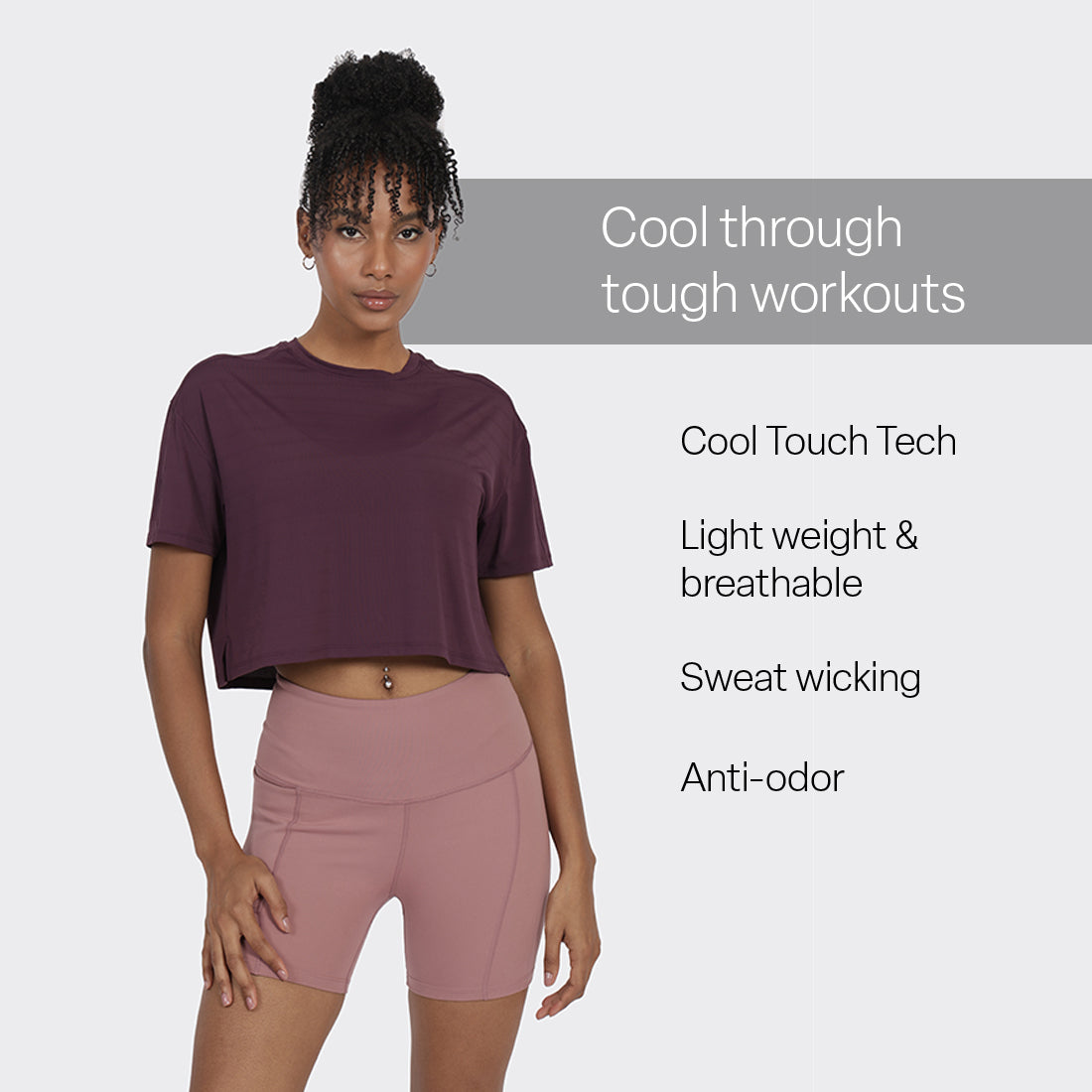 boxy cropped workout tee