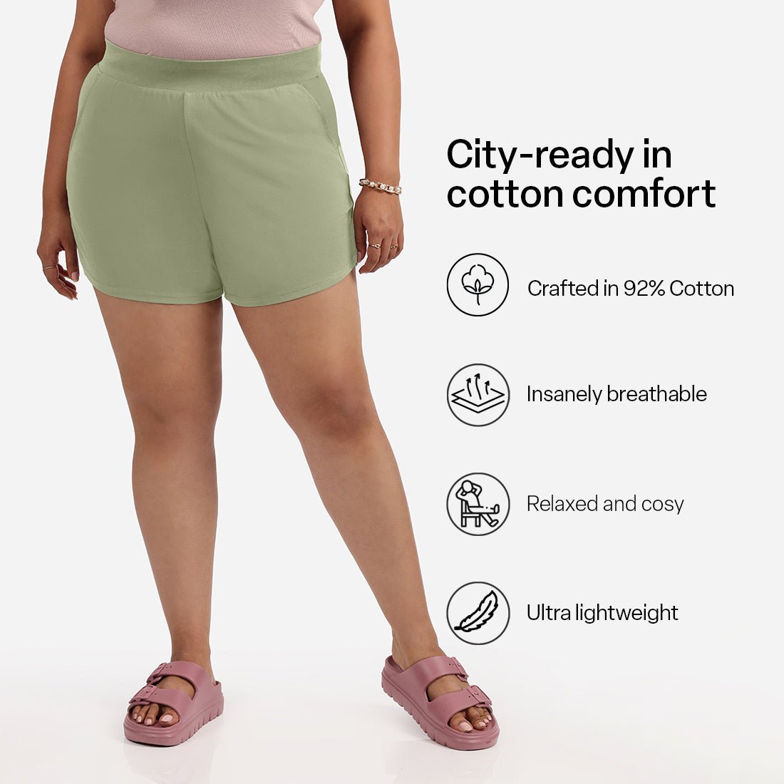 Groove-in Cotton Shorts - BlissClub