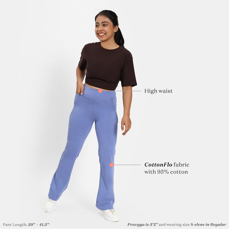 Groove-In Cotton Flare Pants - Tall