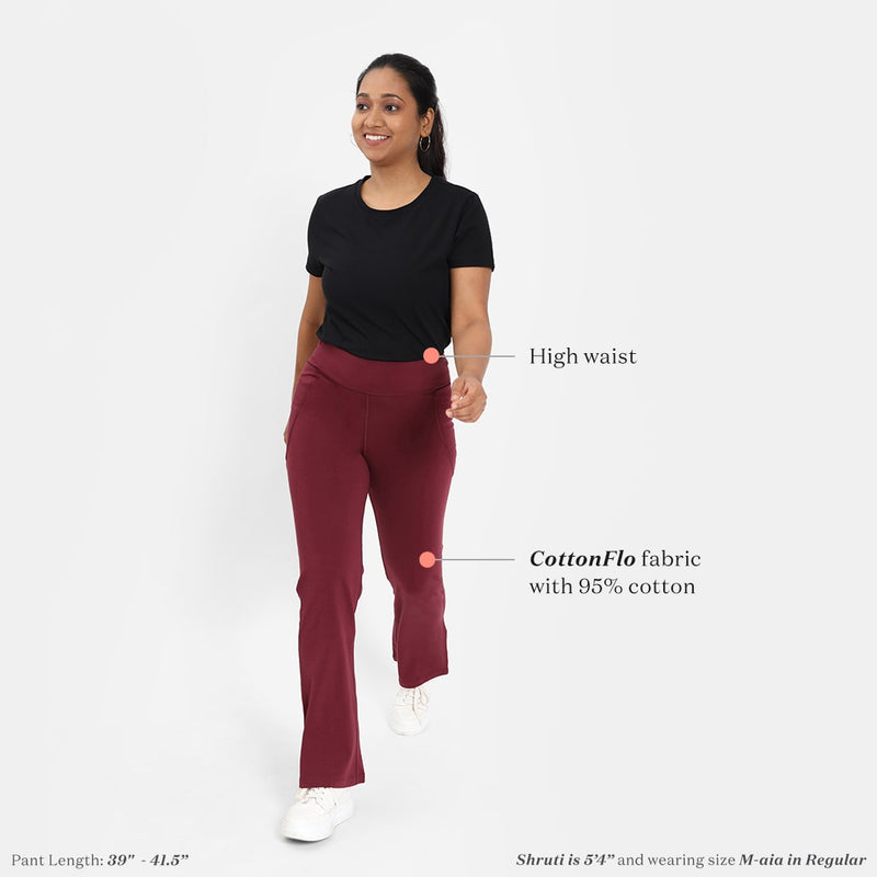 Groove-In Cotton Flare Pants - Tall