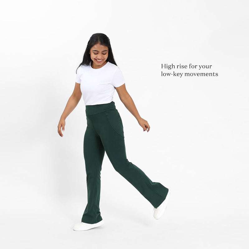 Groove-In Cotton Flare Pants - Tall