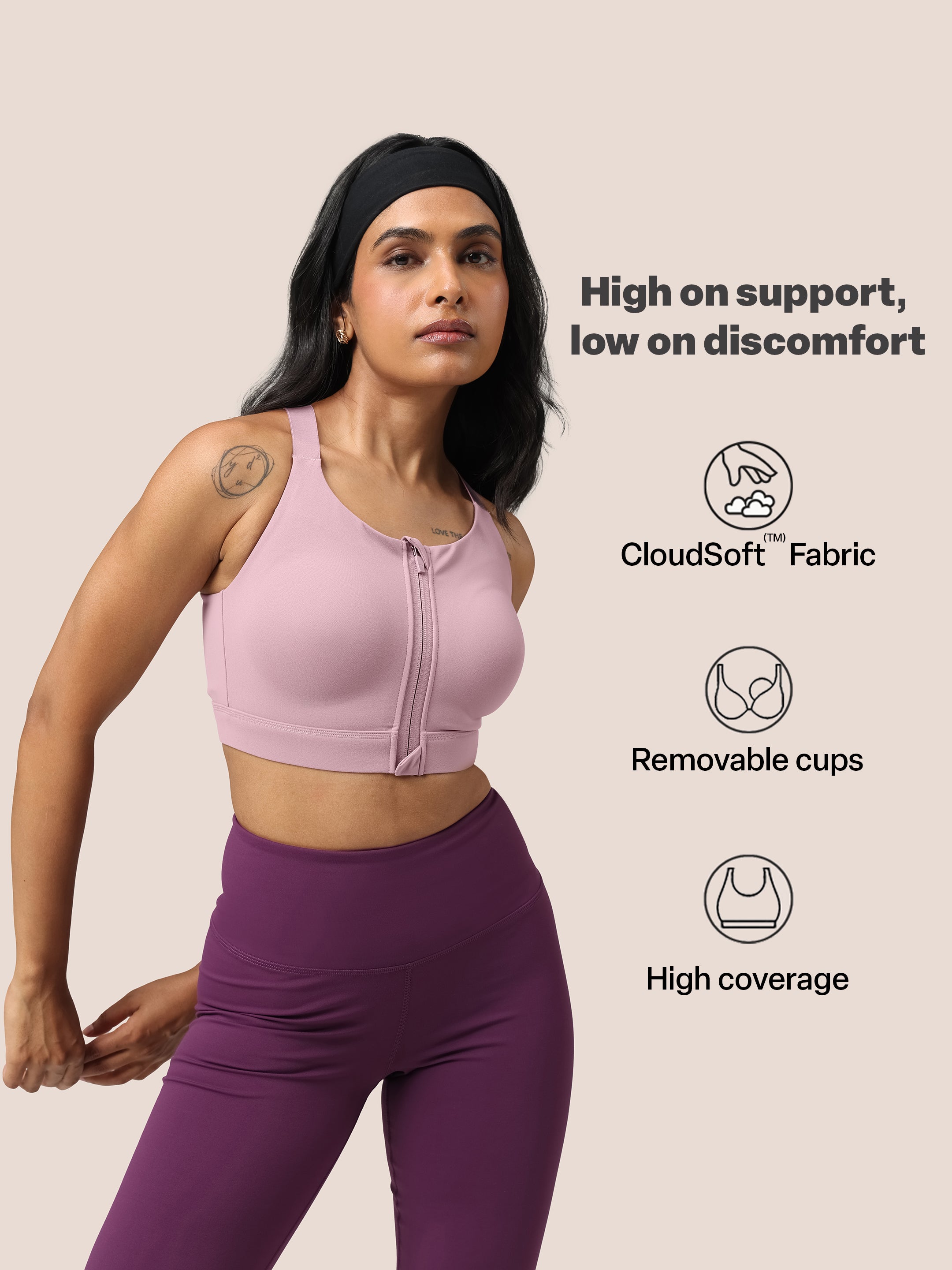 Zip-Up Sports Bra