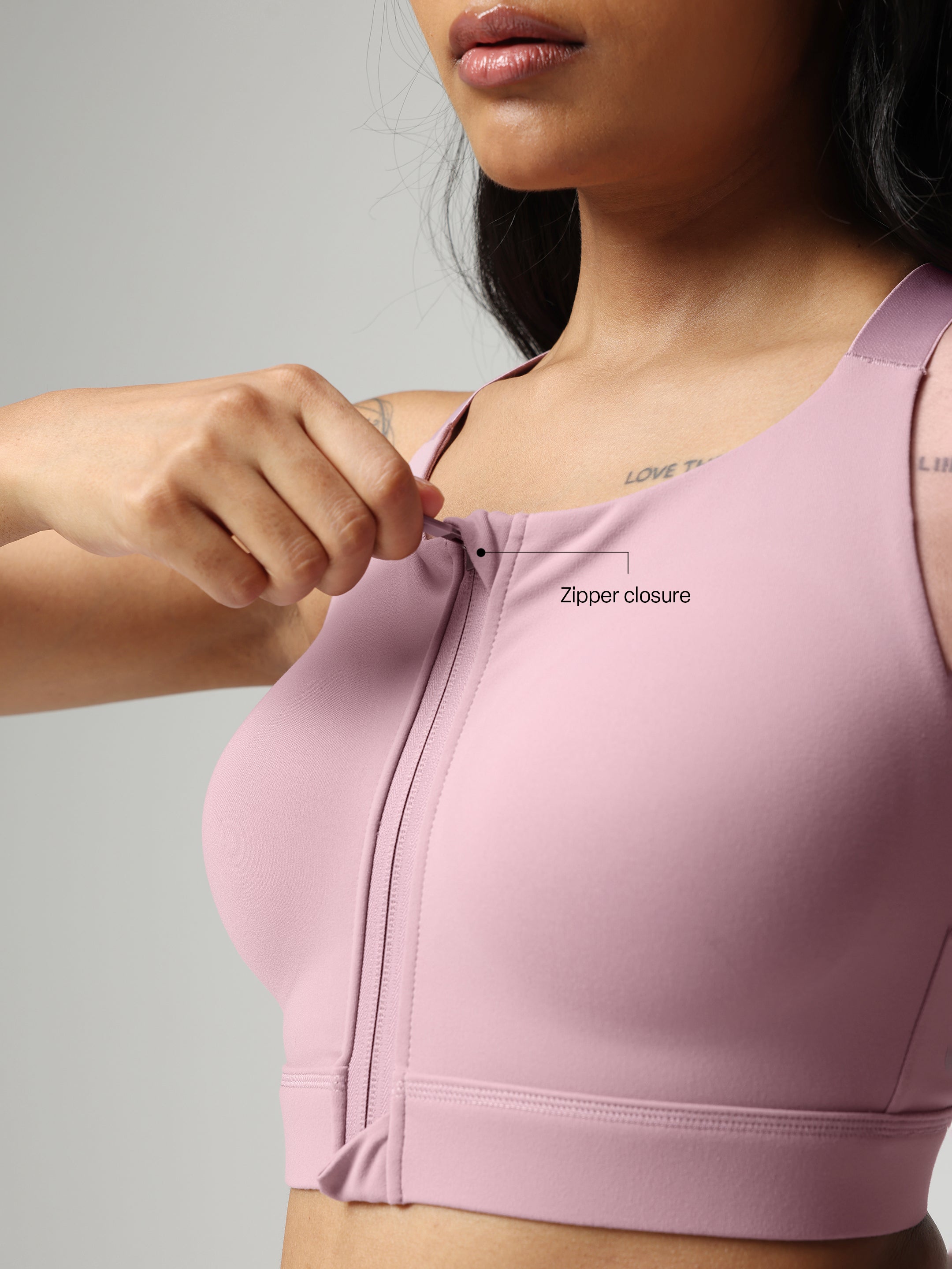 Zip-Up Sports Bra