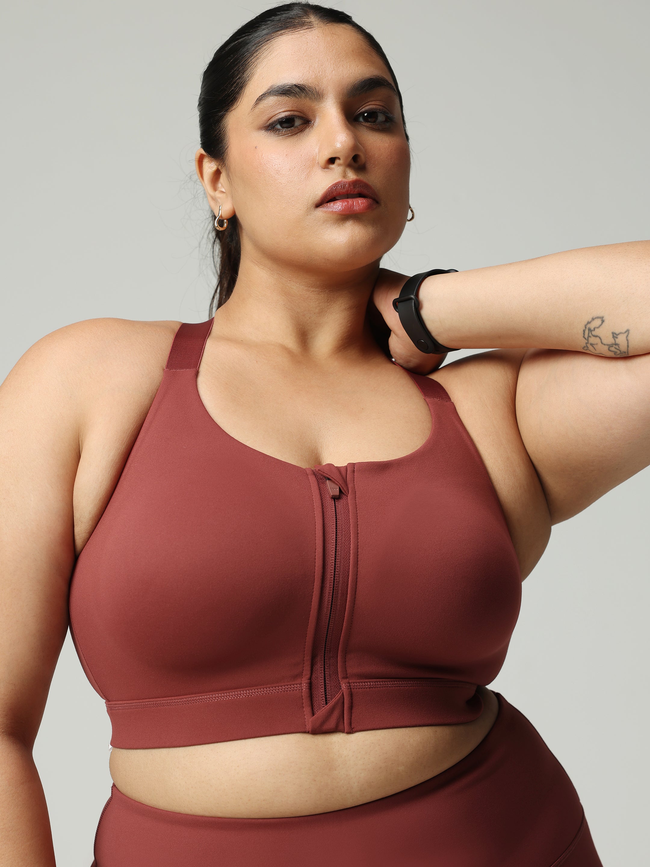 Zip-Up Sports Bra