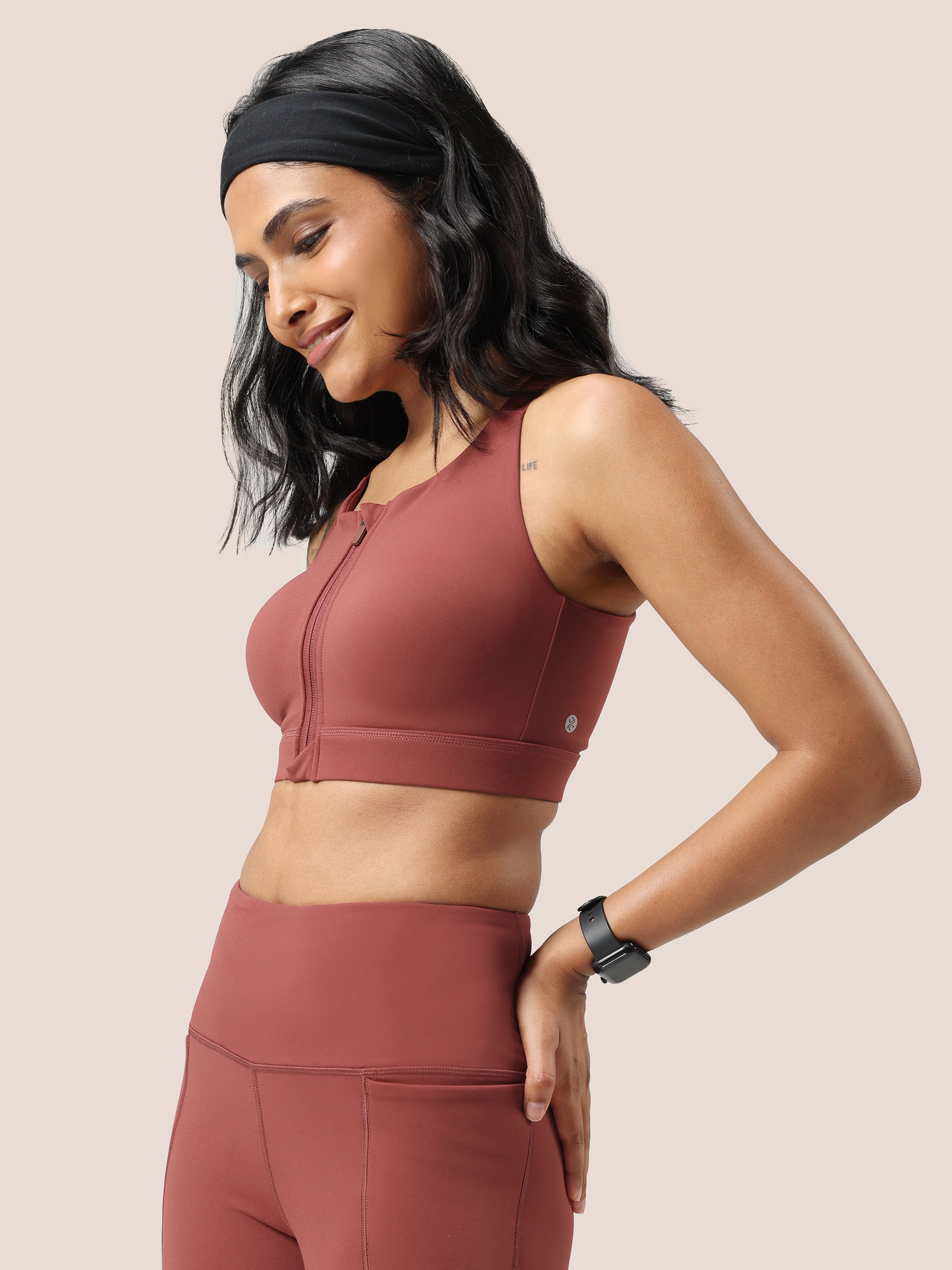 Zip-Up Sports Bra