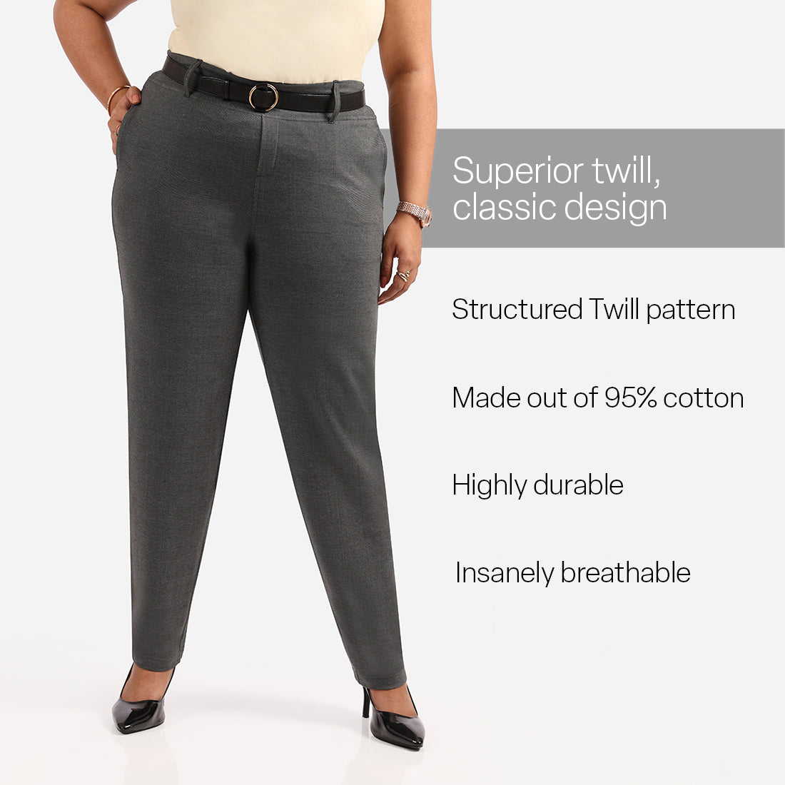 Work-To-Wine Twill Straight Pants