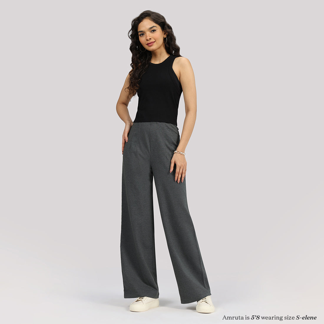 Work-To-Wine Twill Wide Dart Pants