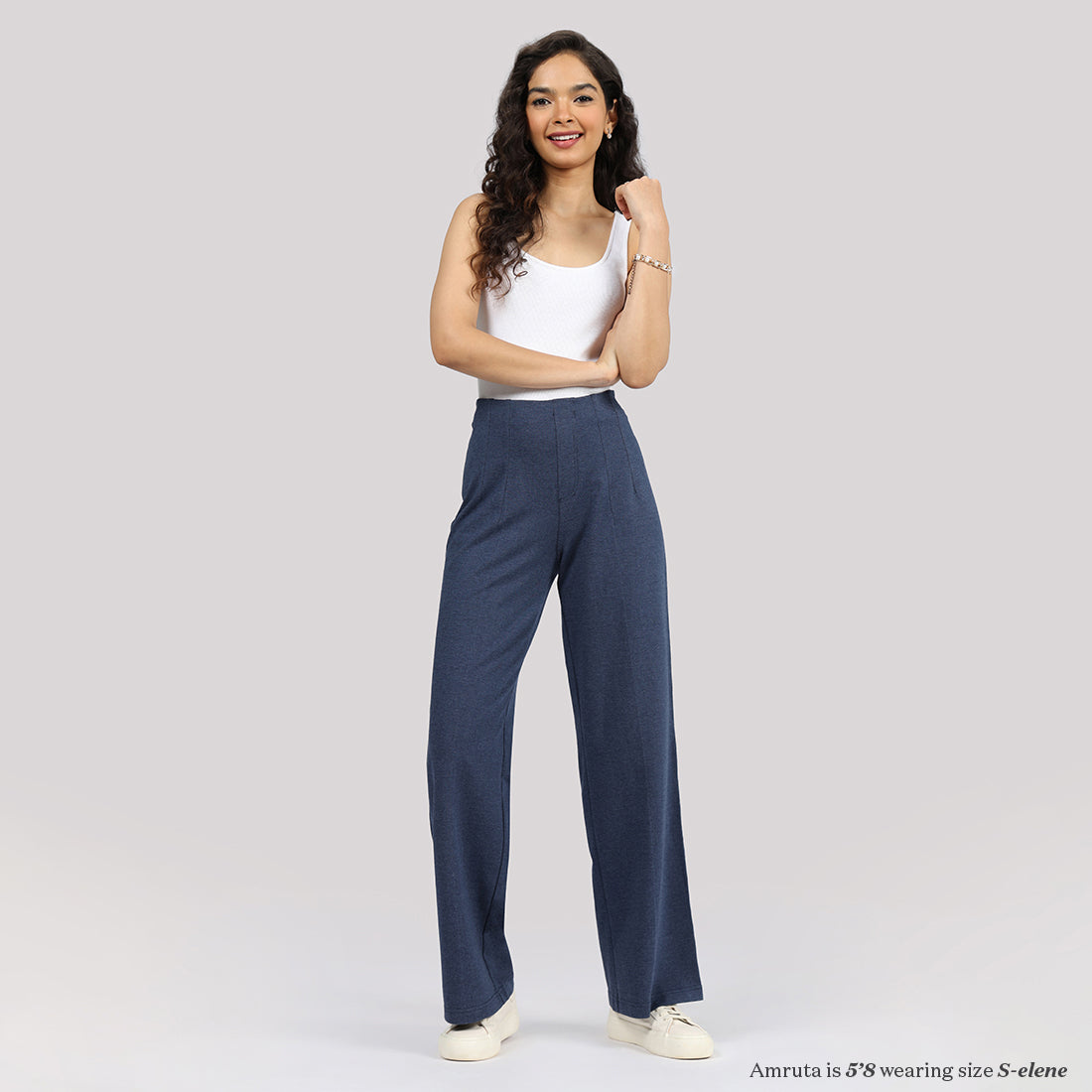 Work-To-Wine Twill Wide Dart Pants