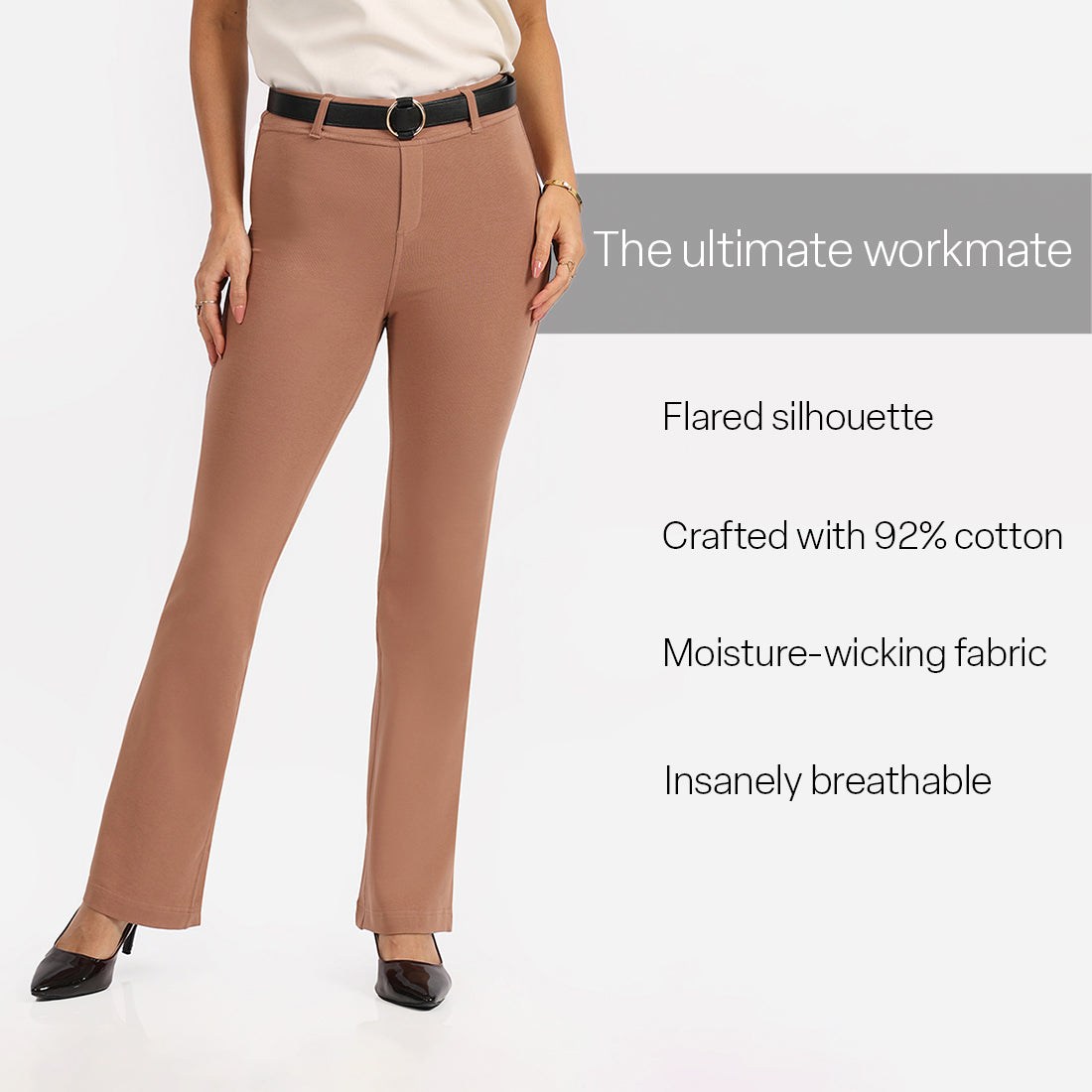 AM:PM Air Flare Trousers - Cotton