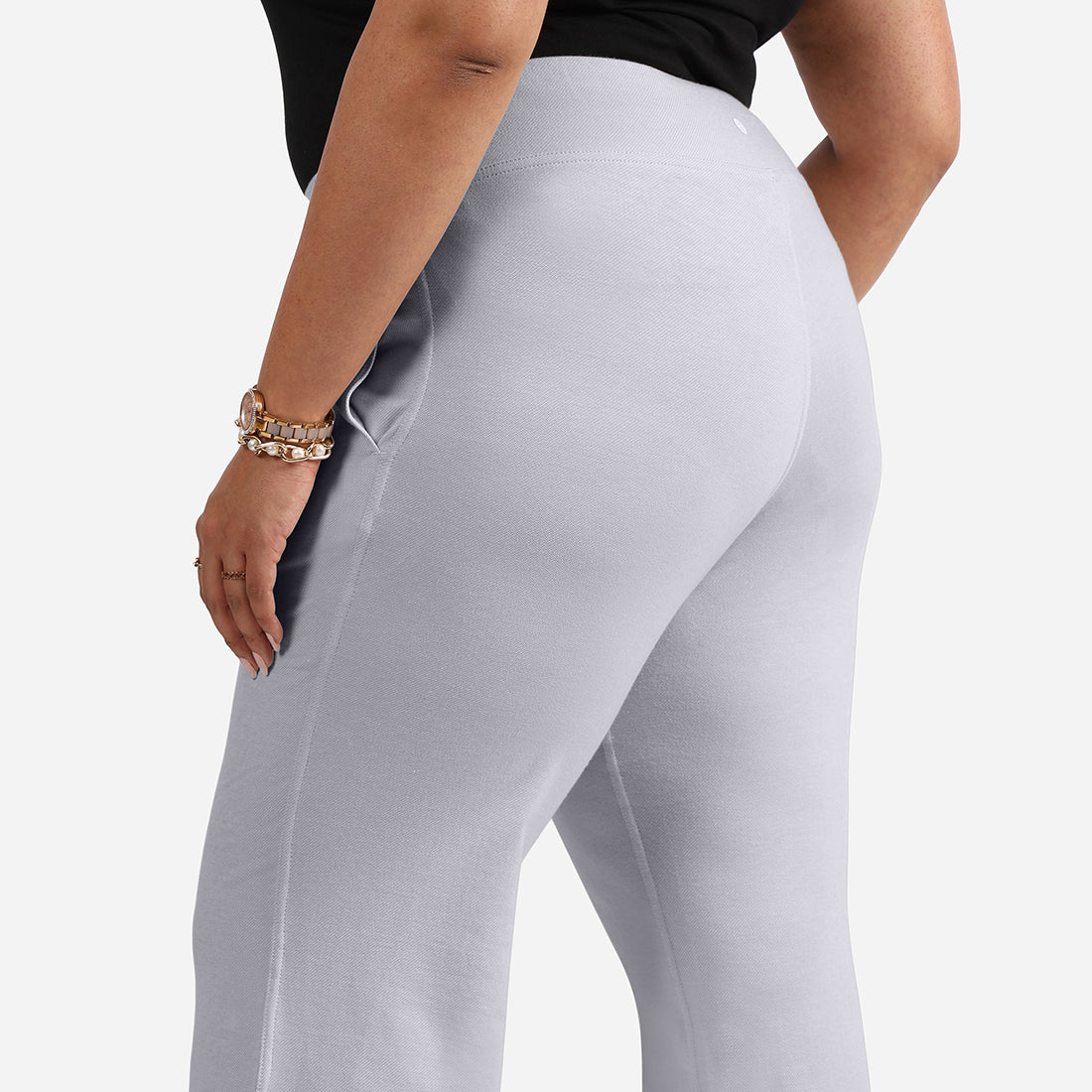 Work-To-Wine Twill Wide Leg Flare Pants