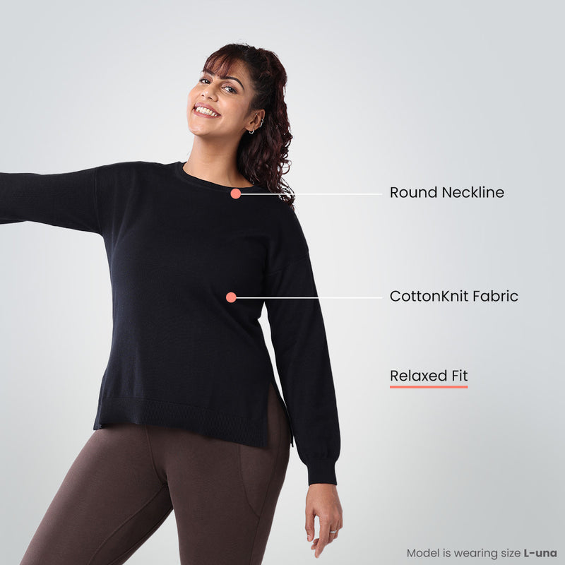 At-Ease CottonKnit Top - Full Sleeves