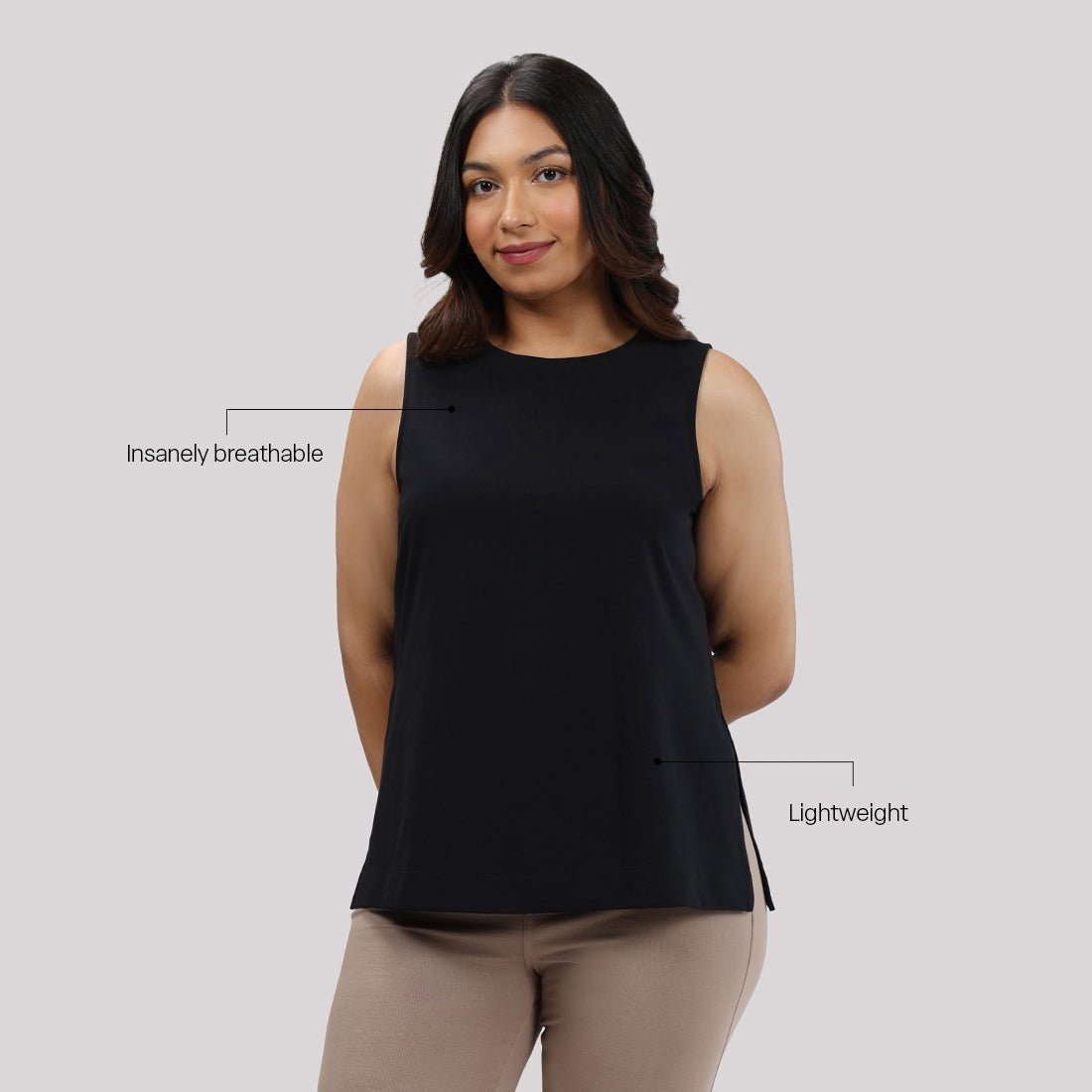 Last Tee Sleeveless Long Slit Top - BlissClub