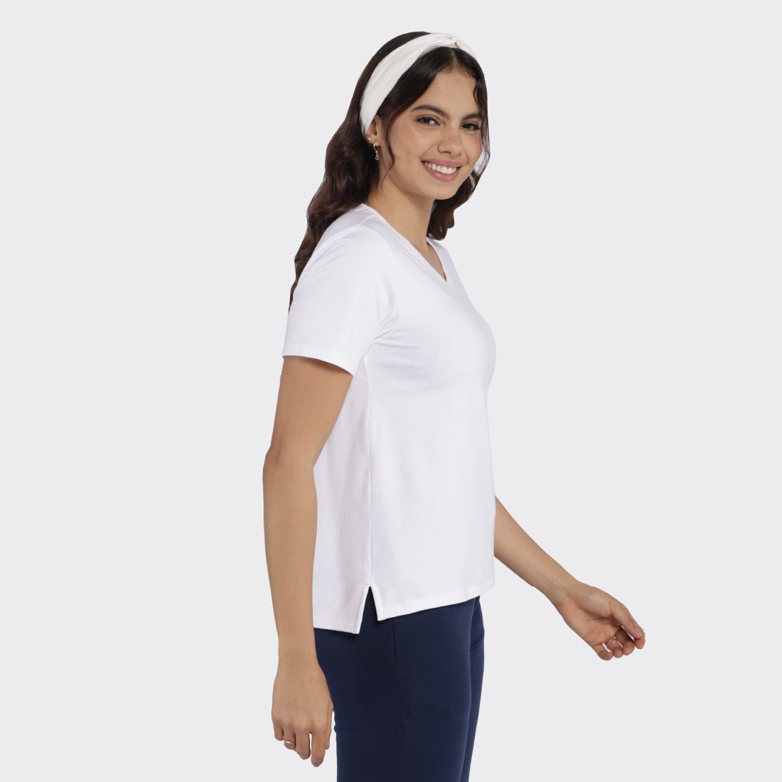 Last Tee - V Neck Half Sleeves - BlissClub