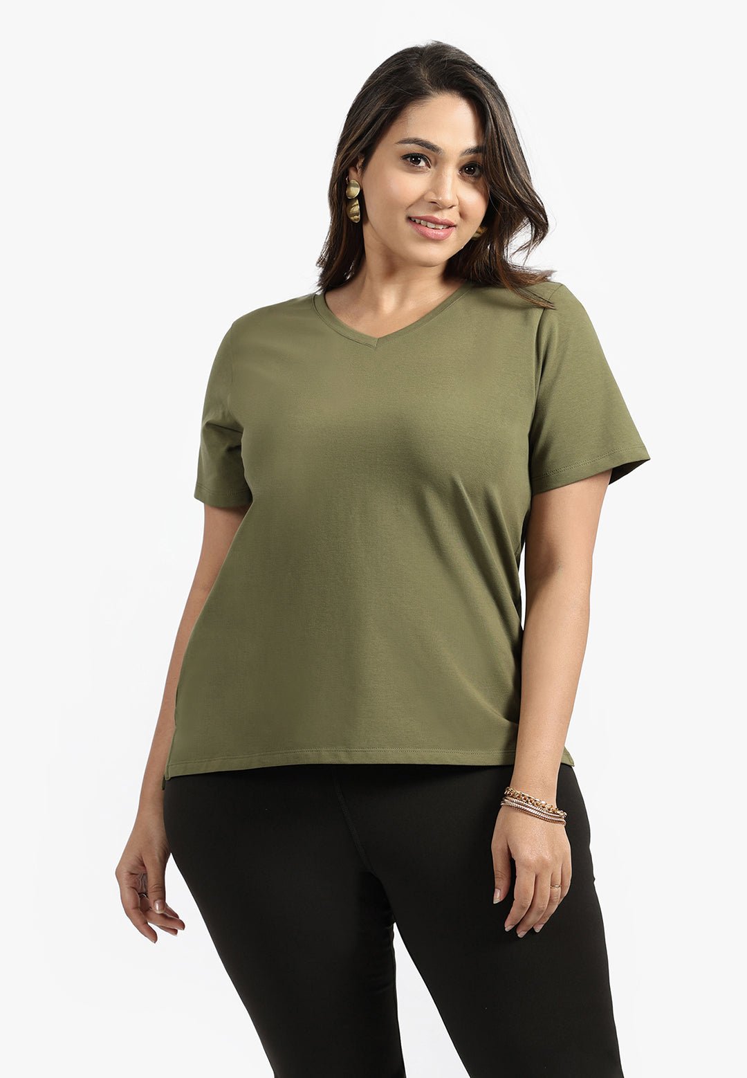 Last Tee - V Neck Half Sleeves - BlissClub