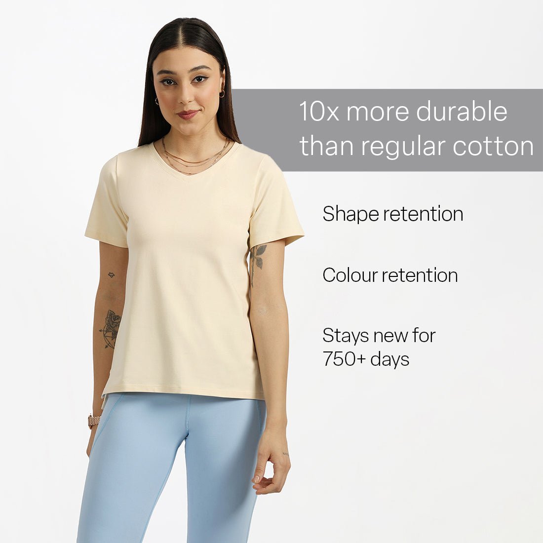 Last Tee - V Neck Half Sleeves - BlissClub