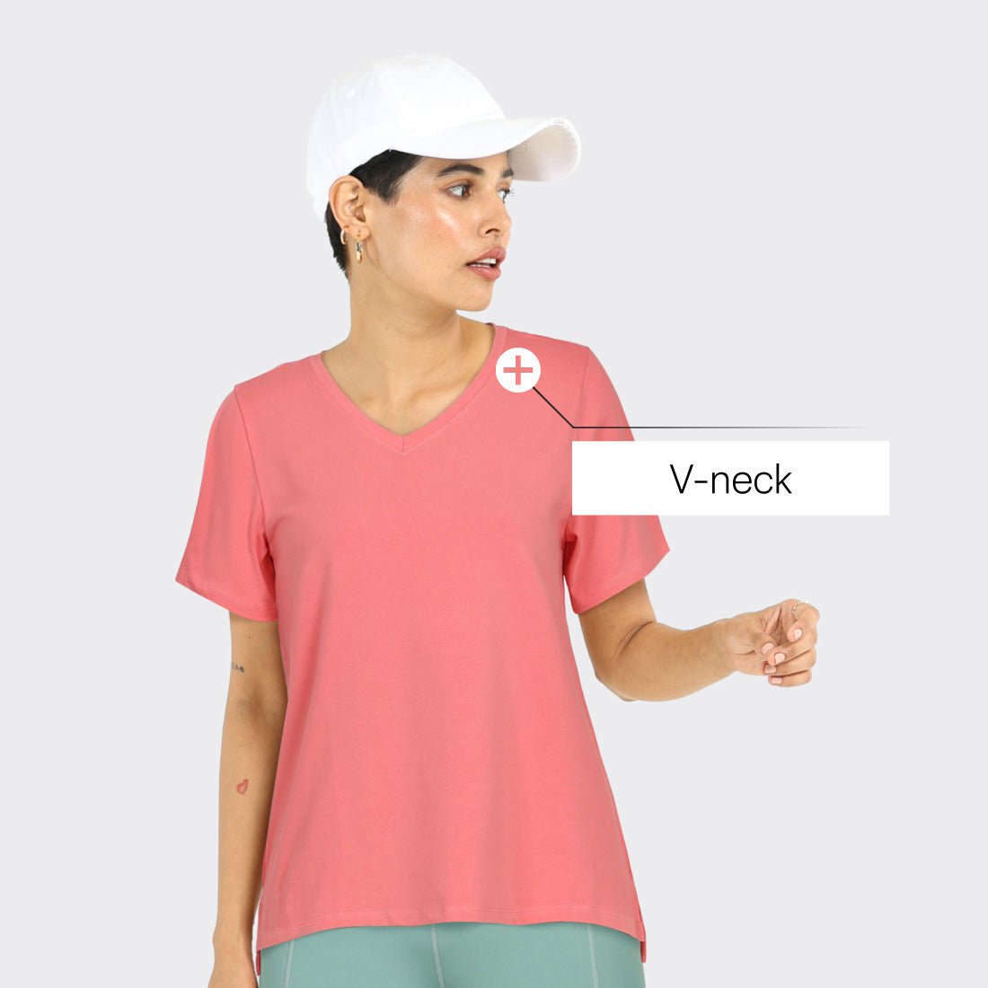 Last Tee - V Neck Half Sleeves - BlissClub