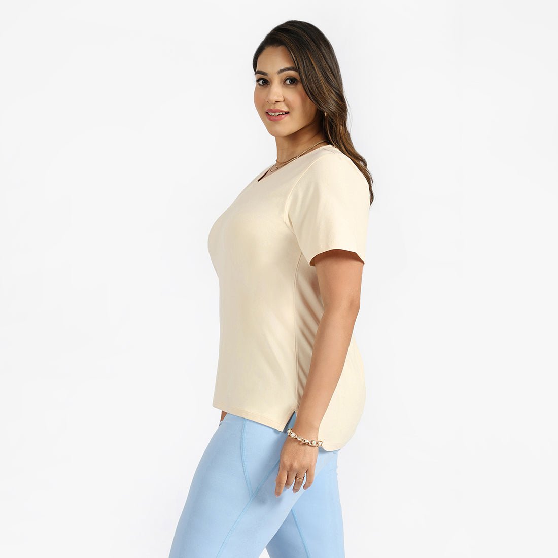 Last Tee - V Neck Half Sleeves - BlissClub