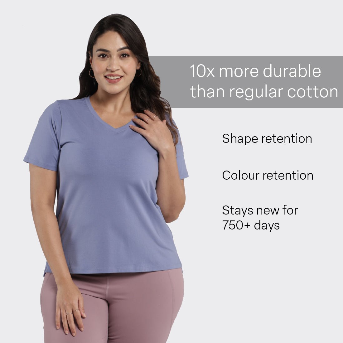 Last Tee - V Neck Half Sleeves - BlissClub