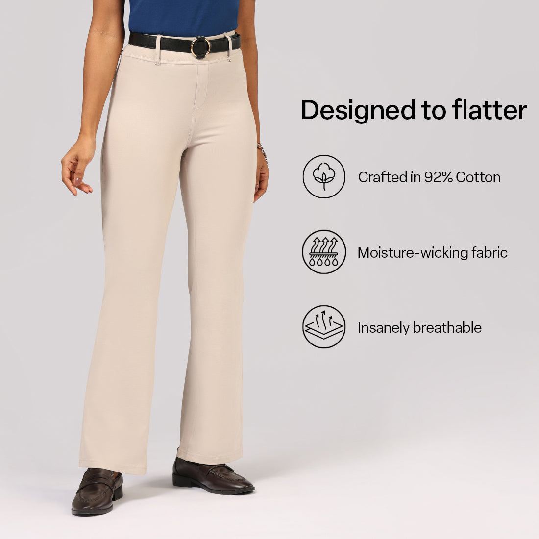 AM:PM Air Flare Trousers - Cotton