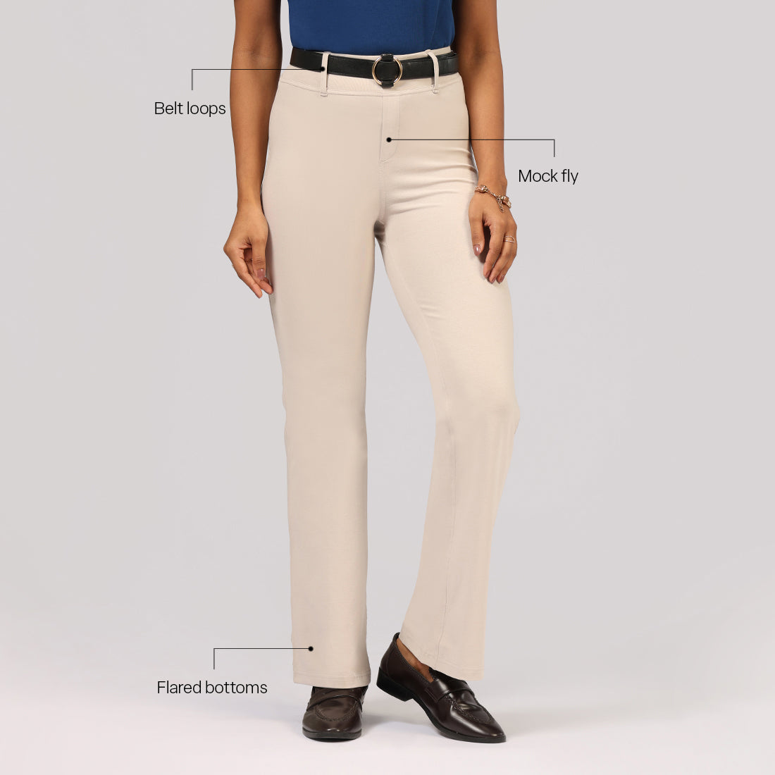 AM:PM Air Flare Trousers - Cotton