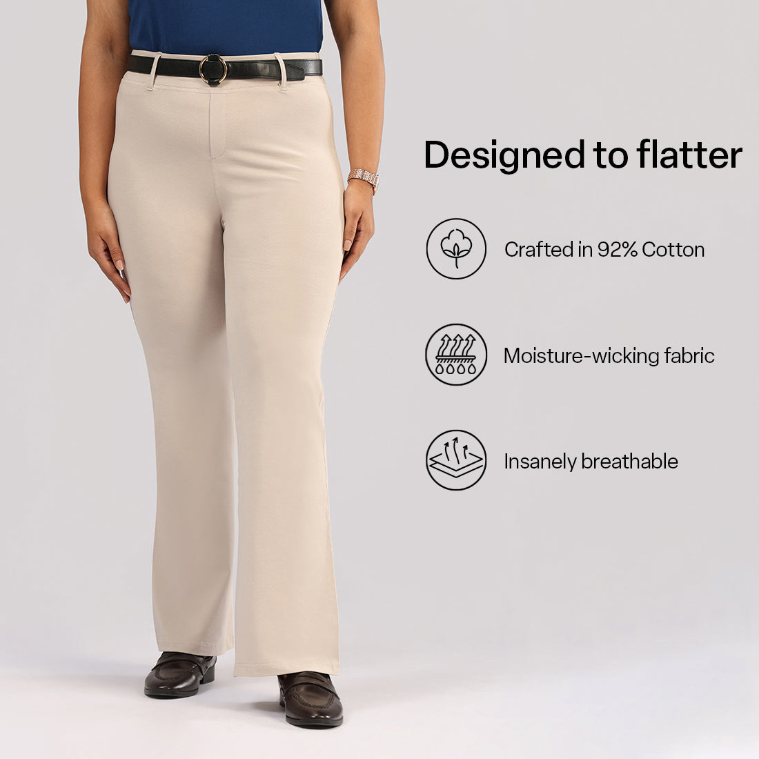 AM:PM Air Flare Trousers - Cotton