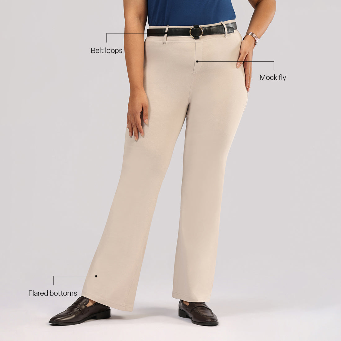 AM:PM Air Flare Trousers - Cotton