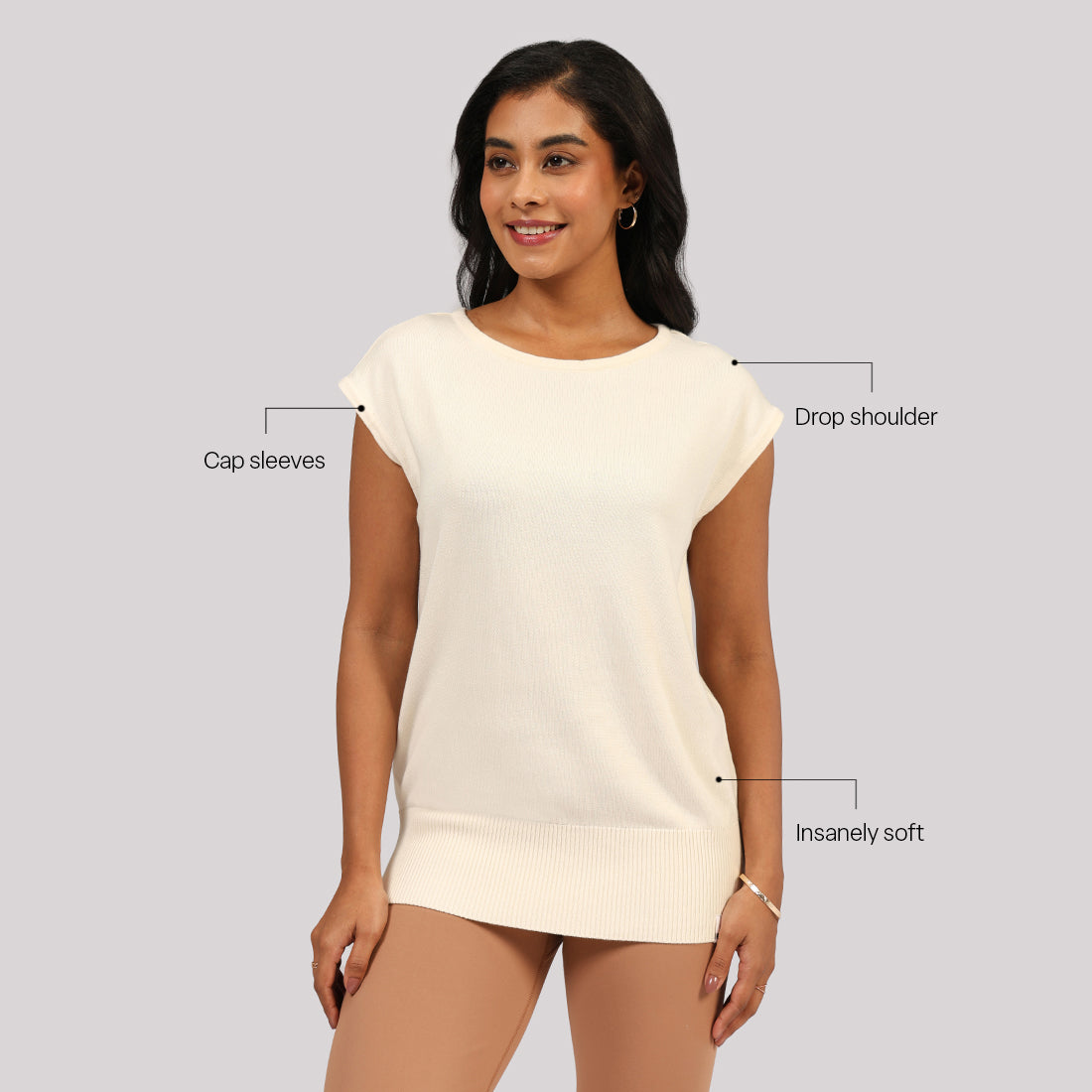 Move All Day Cap Sleeves Top