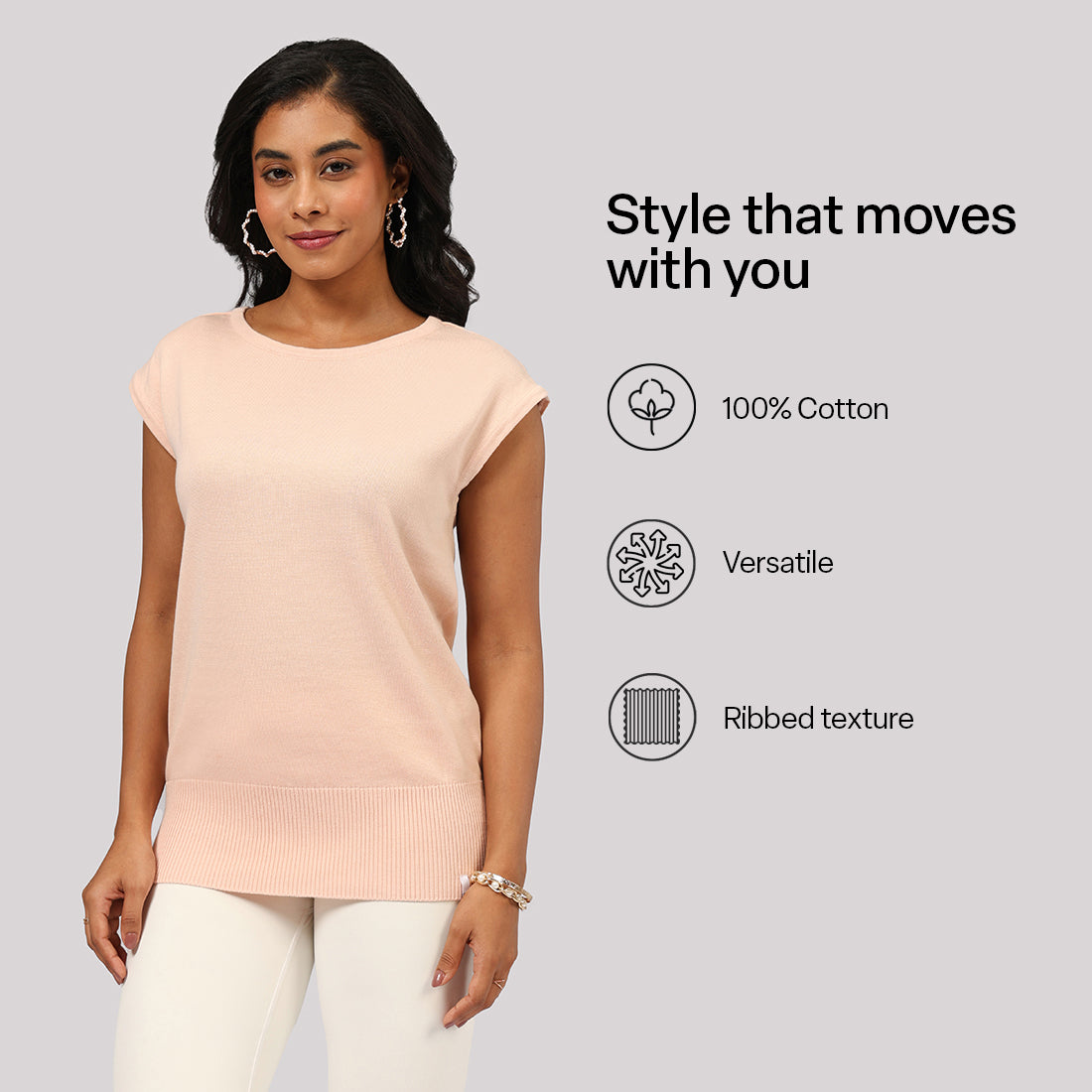 Move All Day Cap Sleeves Top