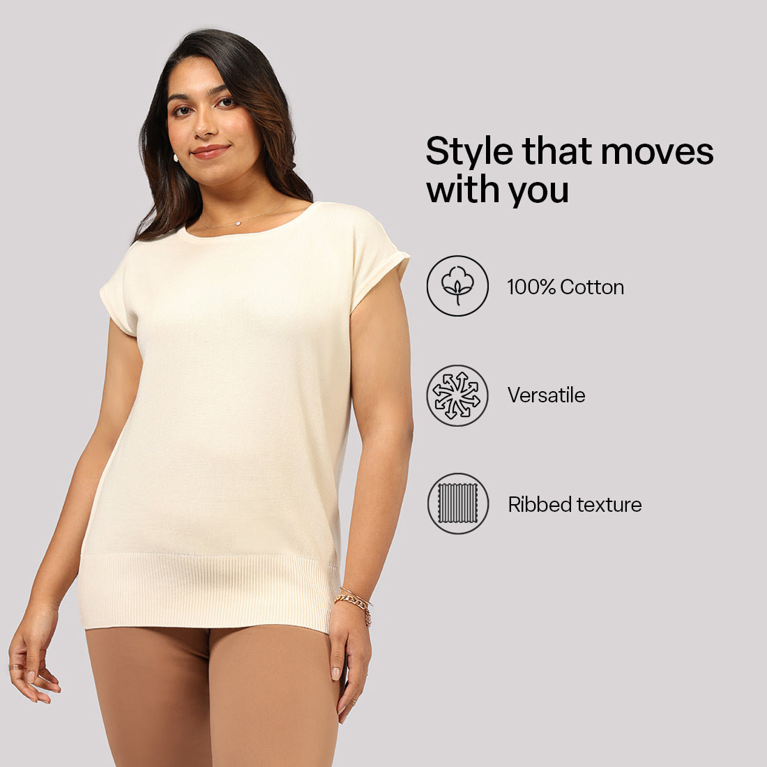 Move All Day Cap Sleeves Top