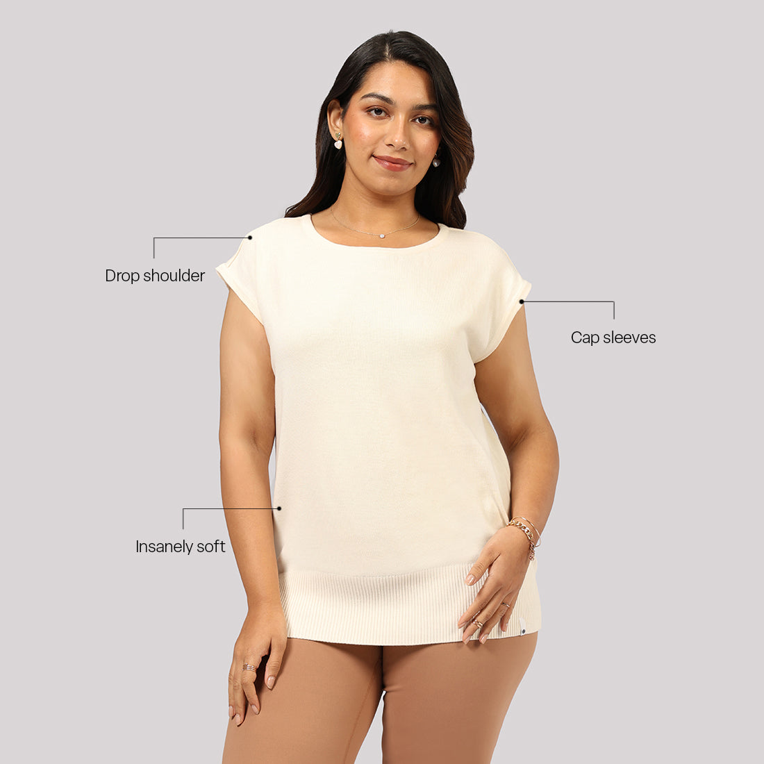 Move All Day Cap Sleeves Top