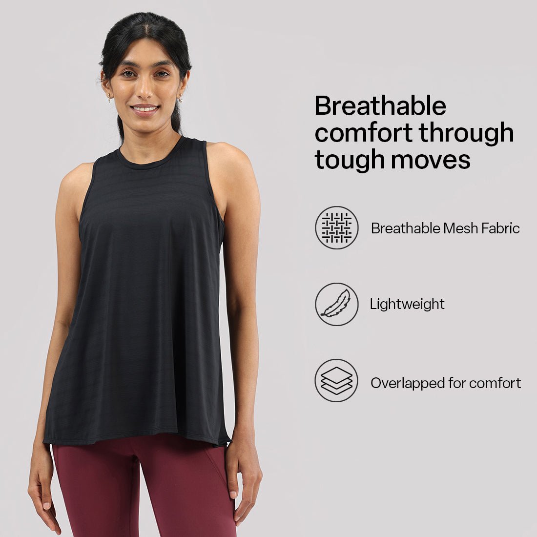 Most Breathable - Overlapped Mesh Tank - BlissClub