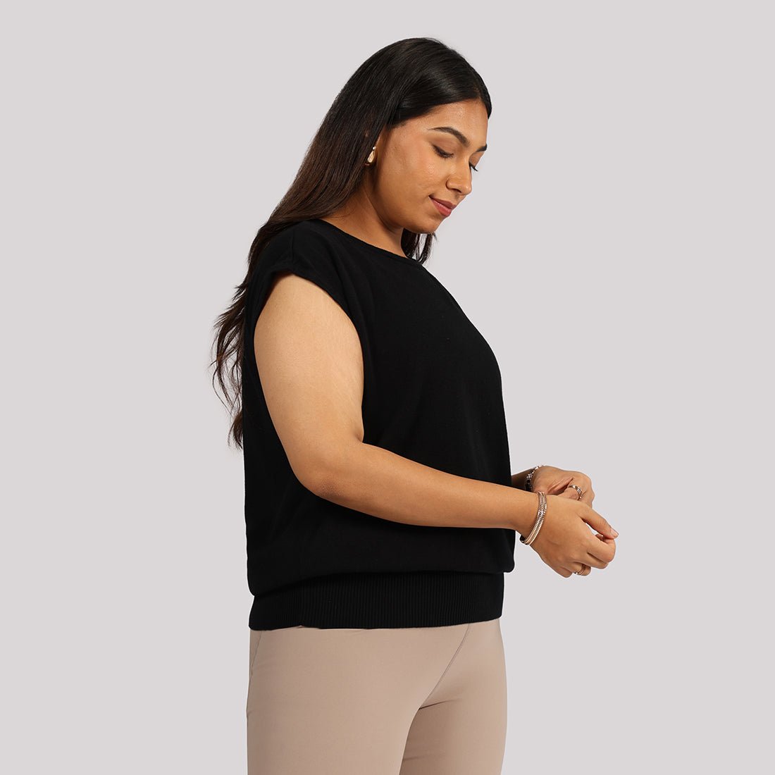 Move All Day Cap Sleeves Top - BlissClub