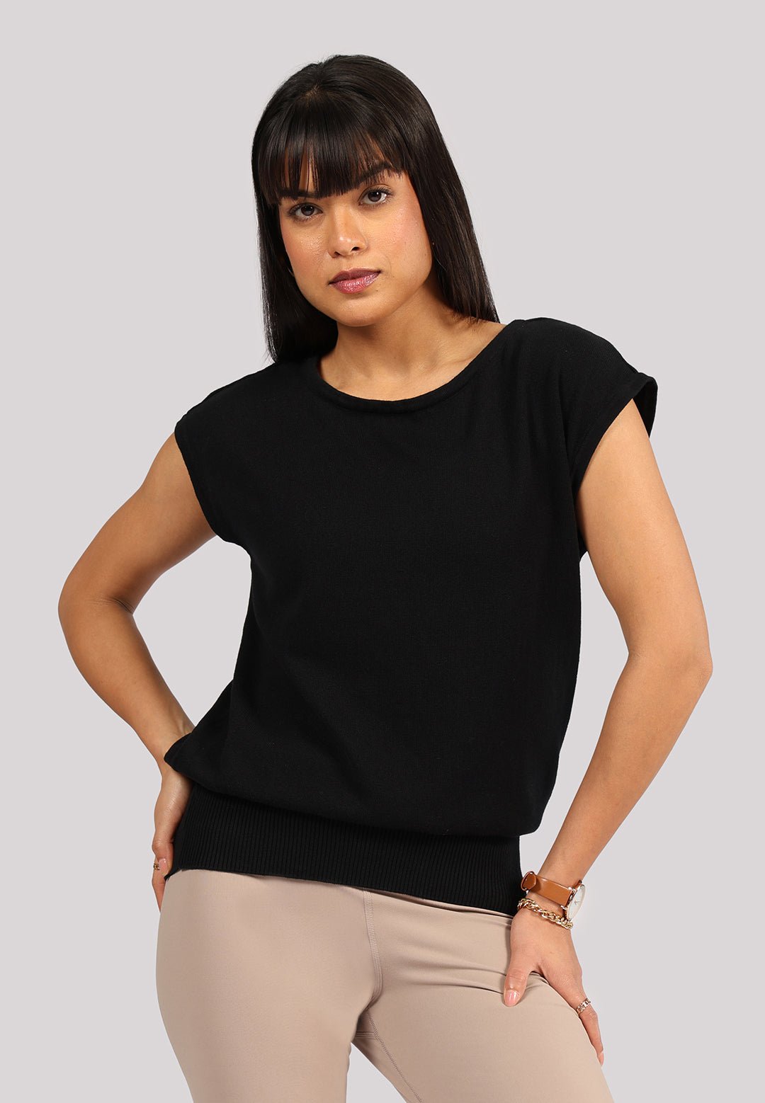 Move All Day Cap Sleeves Top - BlissClub