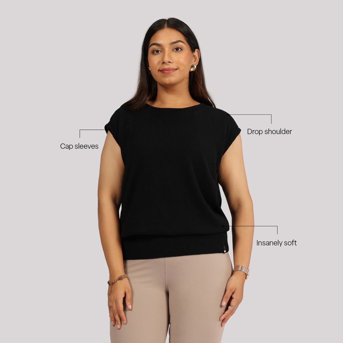 Move All Day Cap Sleeves Top - BlissClub
