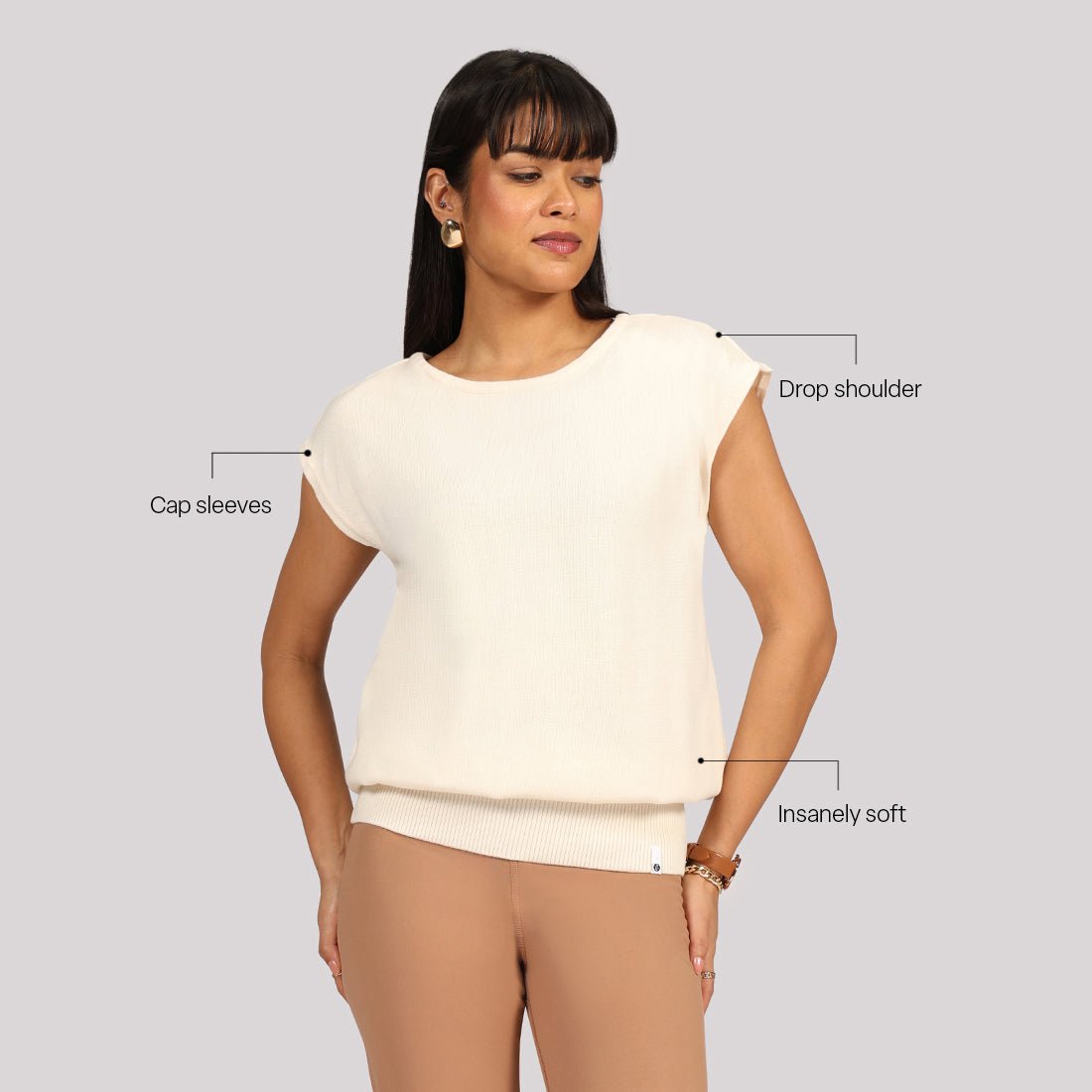 Move All Day Cap Sleeves Top - BlissClub