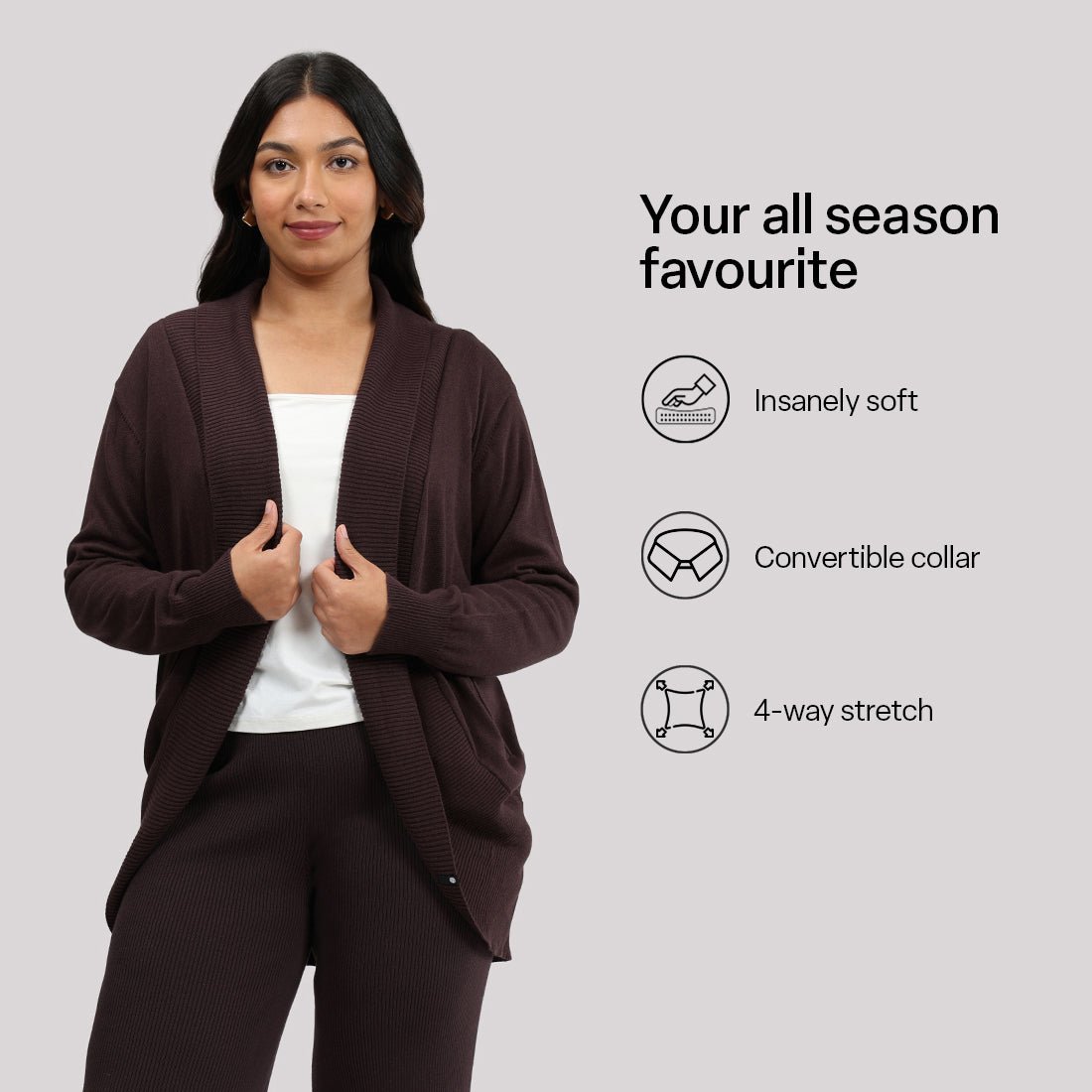 Move All Day Collared Shrug - BlissClub