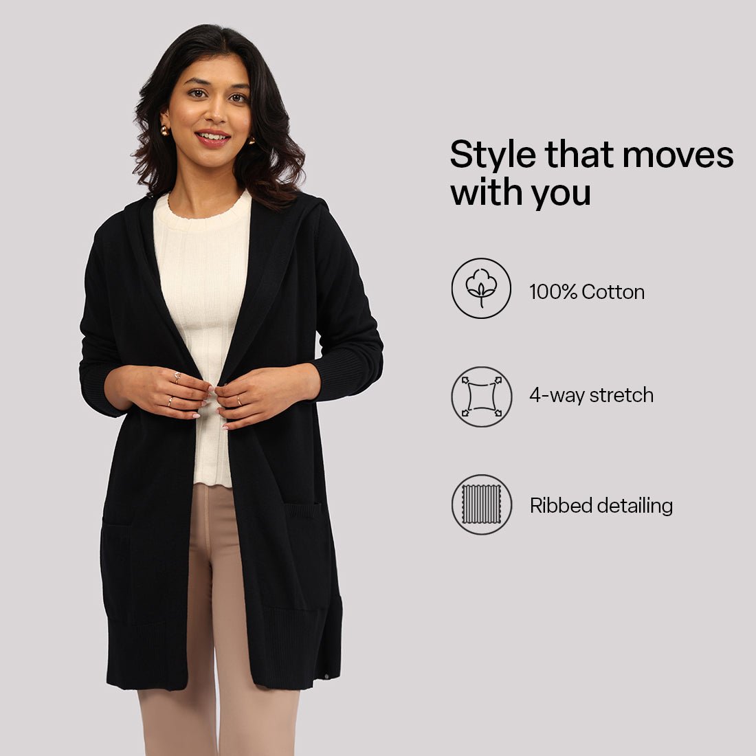 Move All Day Hooded Shrug - BlissClub