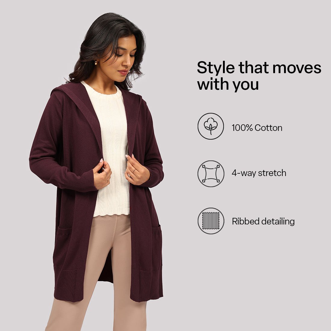 Move All Day Hooded Shrug - BlissClub