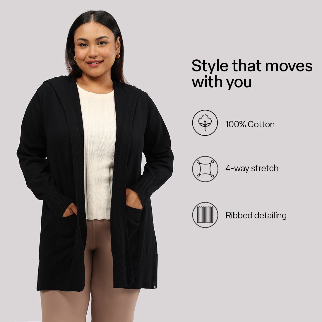 Move All Day Hooded Shrug - BlissClub