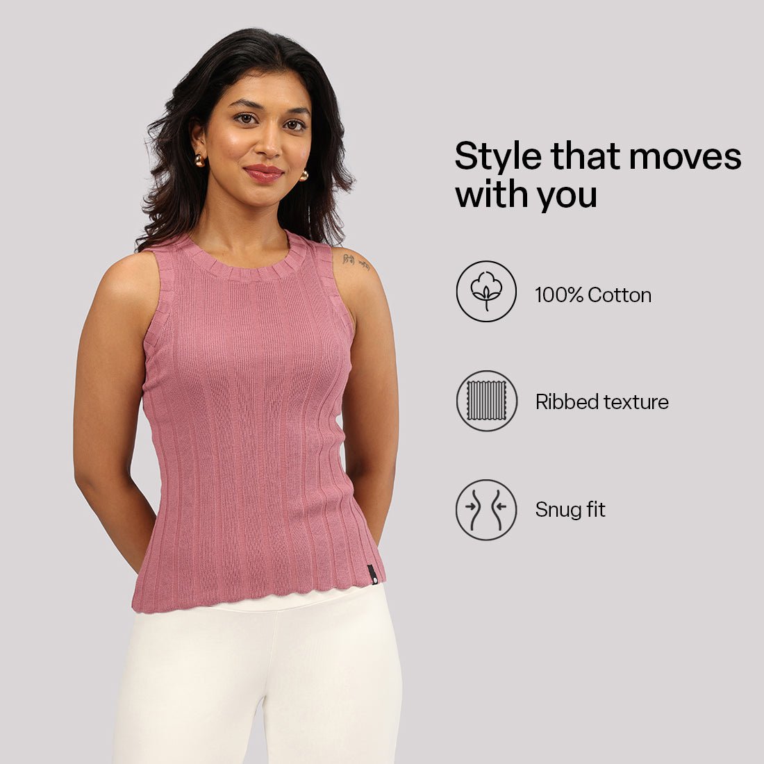 Move All Day Rib Tank - BlissClub