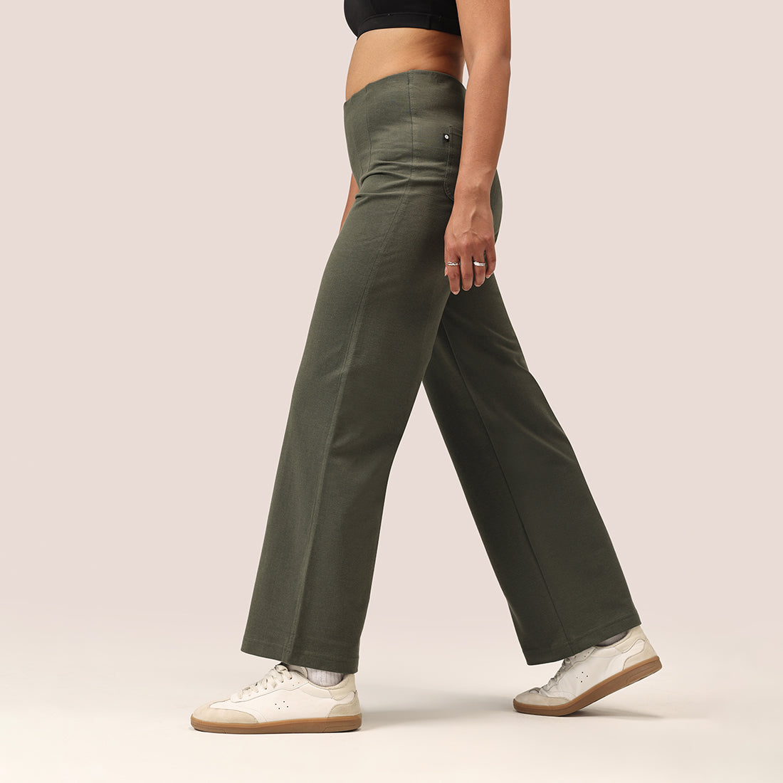 Work-To-Wine Twill Wide Dart Pants